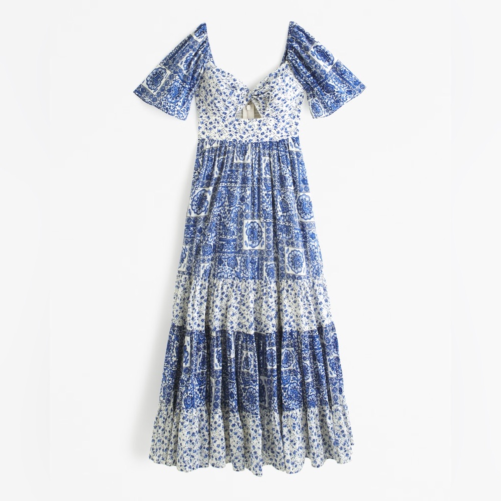 Twist-front Tiered Maxi Dress NWT
